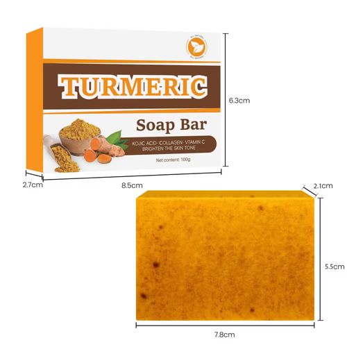 Hot-Selling in Africa 🇬🇫 & TikTok Viral Turmeric Lemon Kojic Ginger Soap 🧼, Handmade Cold Process Soap ✨, For Face & Body 💦