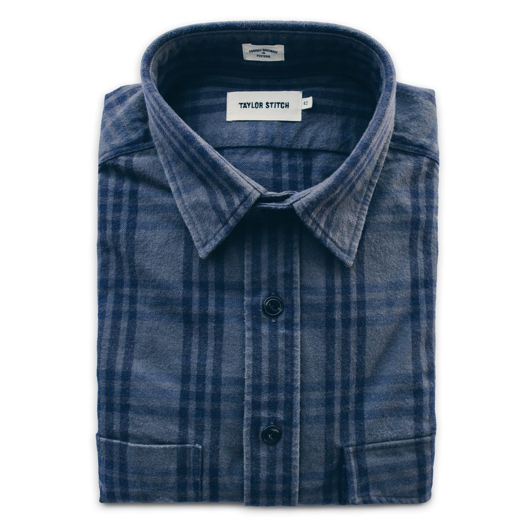 Rnoeu Crater Shirt in Charcoal &amp; Navy Plaid