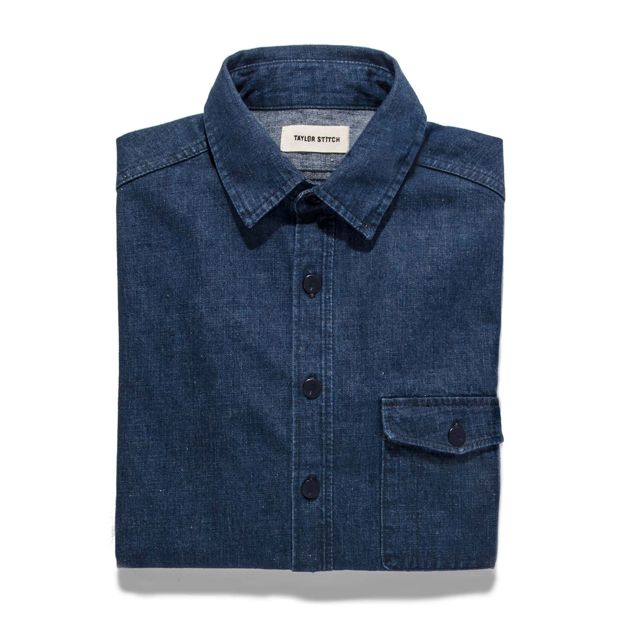 Rnoeu Cash Shirt in Washed Selvage Denim