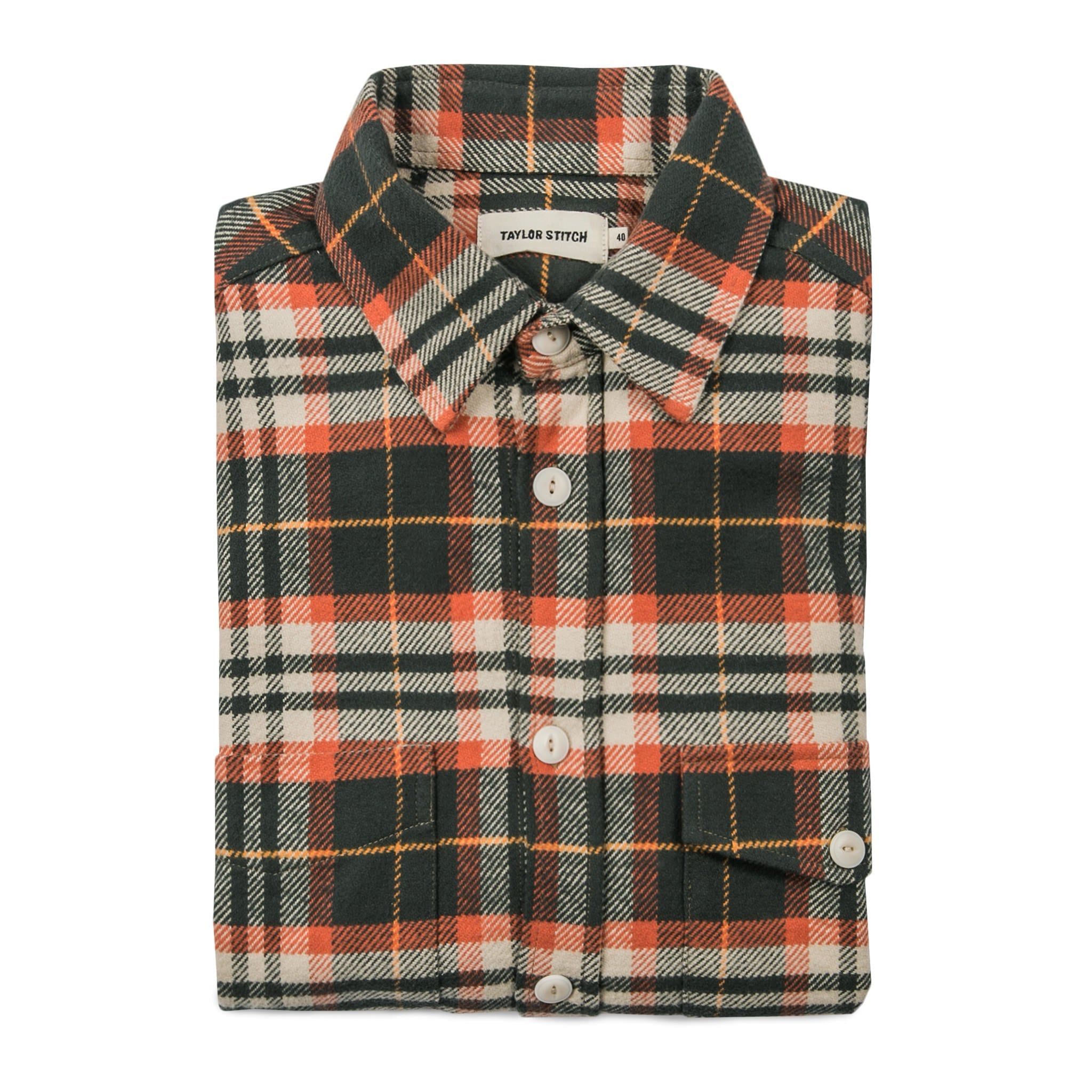 Rnoeu Crater Shirt in Olive Plaid