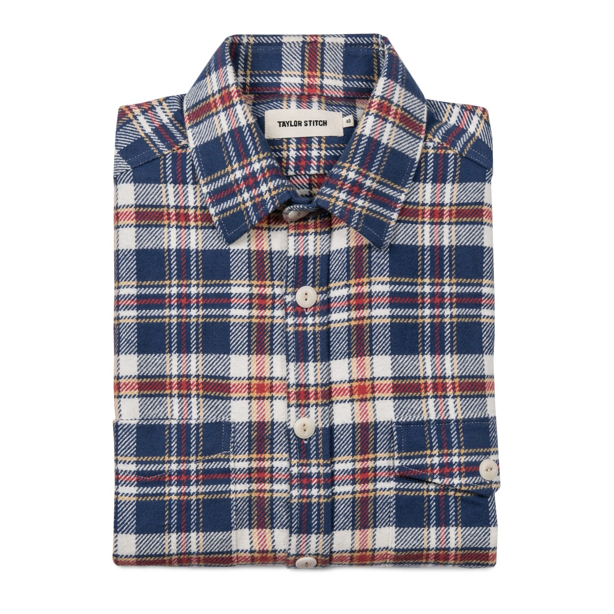 Rnoeu Crater Shirt in Navy Plaid