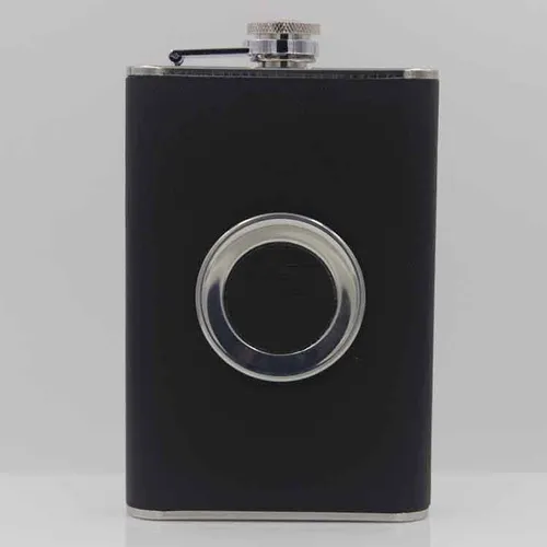 🔥8oz Stainless Steel Hip Flask with Built-in Collapsible Shot Glass and Funnel