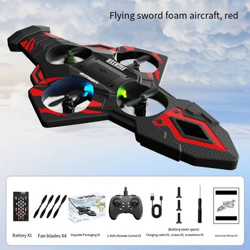 🔥New model remote-controlled flying sword with gravity-sensing special effects, colorful light display, rechargeable, shock-resistant, and flying sword aircraft