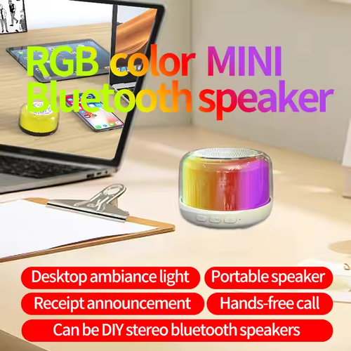 🔥🔥🔥🔥🔥Wireless Bluetooth Speaker Trendy Music Bedside Lamp Dimmable Warm White Light &RGB Color Changing