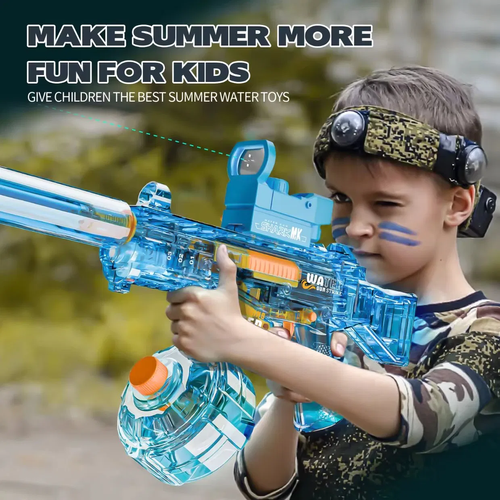 The new UMP45 fully automatic water-absorbing multi-shot water gun is a cool children's toy for playing in the beach and having water battles with boys.