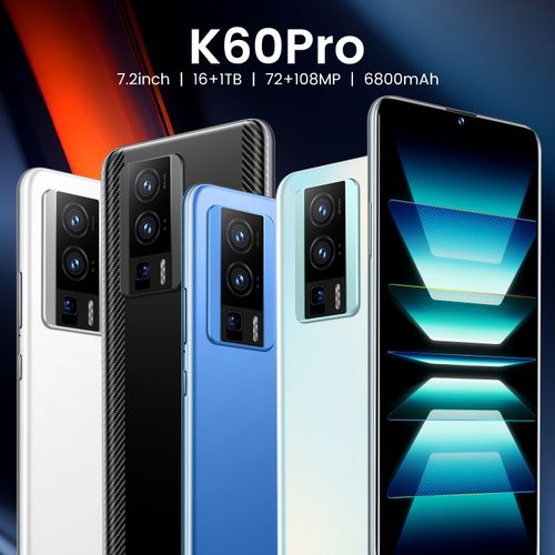 K60Pro 16G RAM with 1TB ROM, 7.2-inch 2K screen resolution, 72MP front + 108MP rear camera