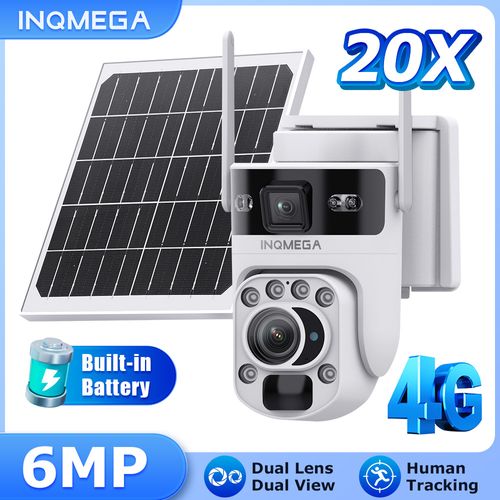 4G Solar Camera 6MP HD Full Color Dual Lens Dual Screen 20X Zoom Solar Camera