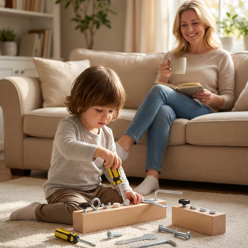 ⏰Montessori Wooden Screw Driver Board Toy