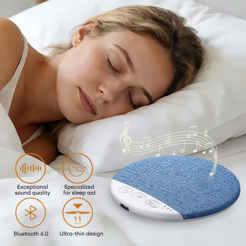 🏆Ultra-Thin Bluetooth Pillow Speaker – Bluetooth 5.4 Bone Conduction, Sleep-Friendly & Side Sleeper Comfort🎁