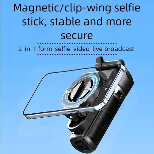 📸 New Magnetic & Clamp 2-in-1 Mini Selfie Stick