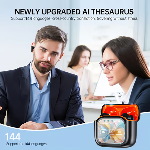 🔥Wireless Bluetooth Translation Earphone With LED display screen(Fit iOS & Android)