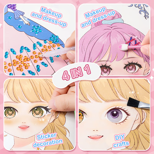 Special Diamond Painting & Princess Book Makeup Craft Kits Foil Art Books