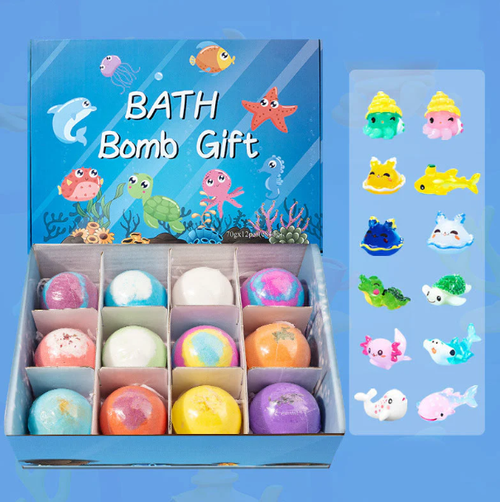 🛁 60% OFF |🌊 Ocean Theme Bath Bombs | 60g*12 Pcs, Foamy Bath Time & Fun Gift Idea ✨