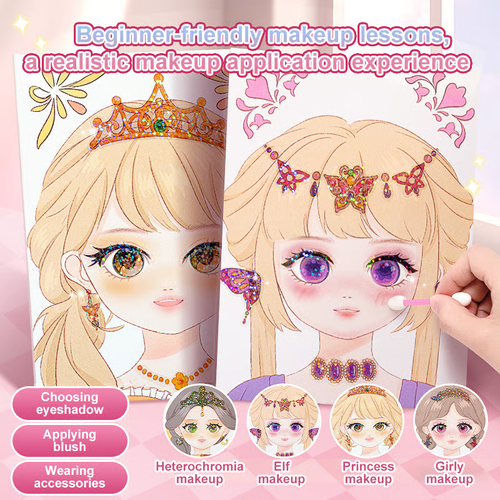 Special Diamond Painting & Princess Book Makeup Craft Kits Foil Art Books