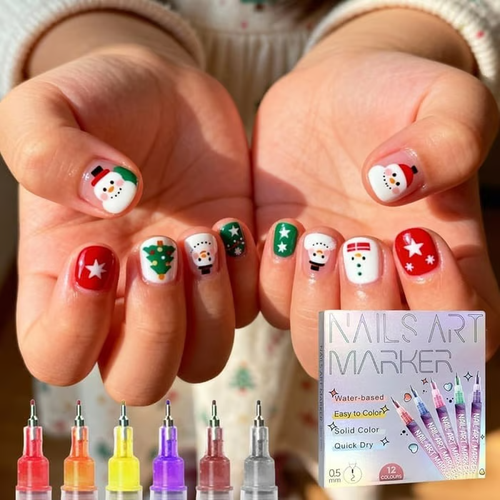 🎨A 12-color creative nail design set - suitable for nail design enthusiasts of all ages