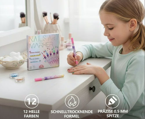 🎨A 12-color creative nail design set - suitable for nail design enthusiasts of all ages