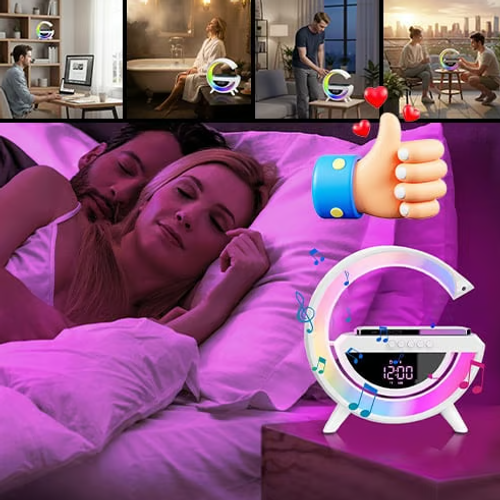 G-shaped Led Wireless Charging Speaker
