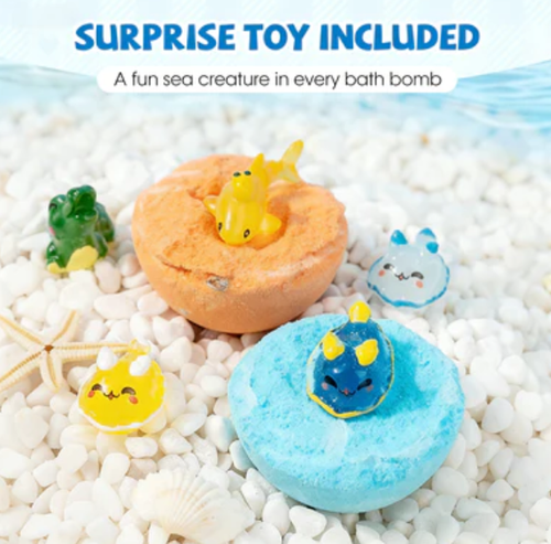 🛁 60% OFF |🌊 Ocean Theme Bath Bombs | 60g*12 Pcs, Foamy Bath Time & Fun Gift Idea ✨