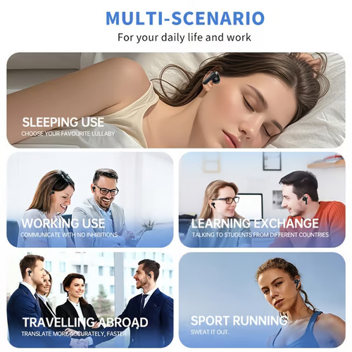 🔥Wireless Bluetooth Translation Earphone With LED display screen(Fit iOS & Android)