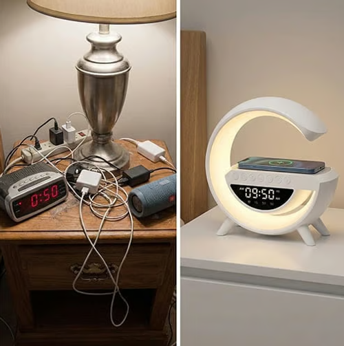 G-shaped Led Wireless Charging Speaker