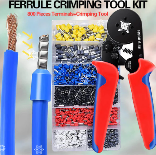 Ratchet Tubular Terminal Wire Crimpers Set