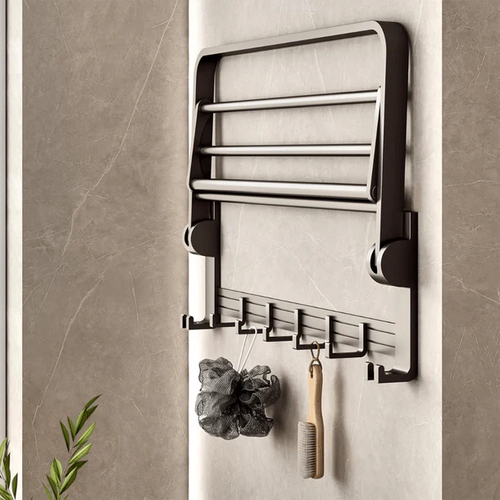 免打孔浴巾架Wall-Mounted Punch-Free Towel Organizerz