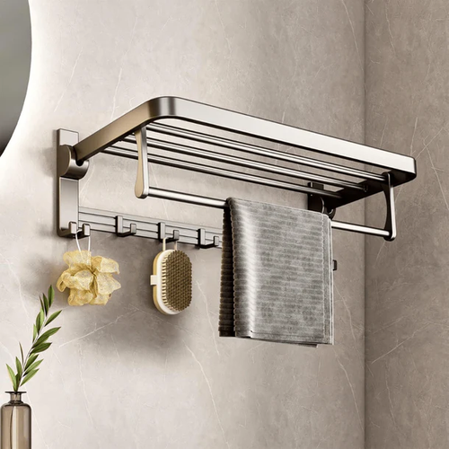 免打孔浴巾架Wall-Mounted Punch-Free Towel Organizerz