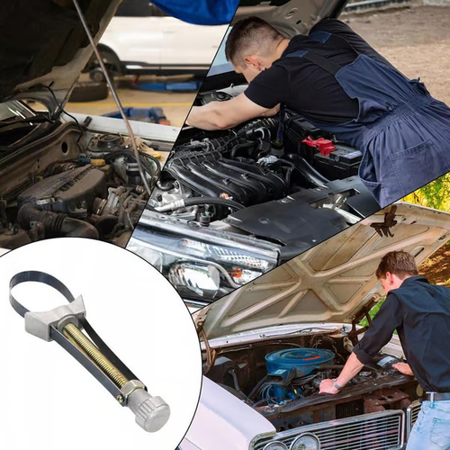 滤清扳手🔥USA NEW Auto Car Diameter Adjustable Oil Filter Removal Strap Wrench Tool
