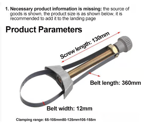 滤清扳手🔥USA NEW Auto Car Diameter Adjustable Oil Filter Removal Strap Wrench Tool