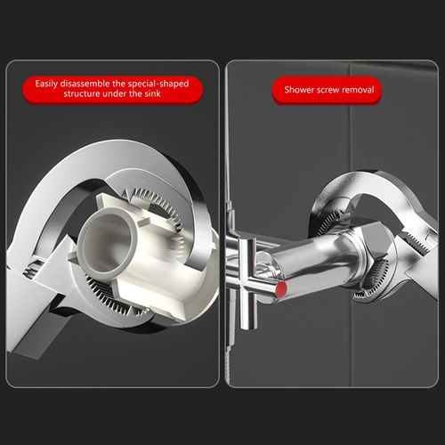 🔥Hot Seller🔥 COD！Multi-Function Sink and Bathroom Wrench - Universal Wide-Opening Faucet Wrench - Household Plumbing Installation Tool