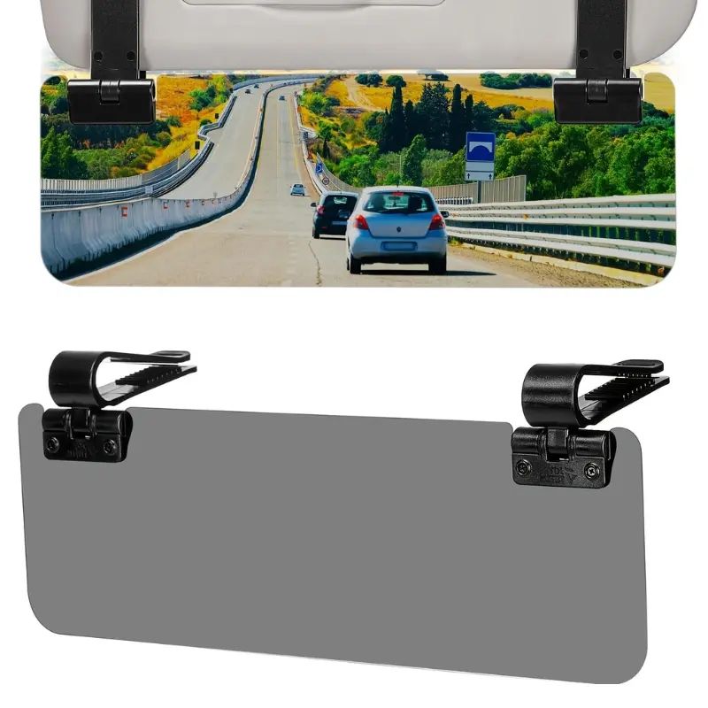Universal Anti-Glare Polarized Car Sun Visor Extender with UV400 Protection 13.4 x 4.3 Lens Size Quick 5 Sec Install Safe Driving Windshield Shade for Car Inside