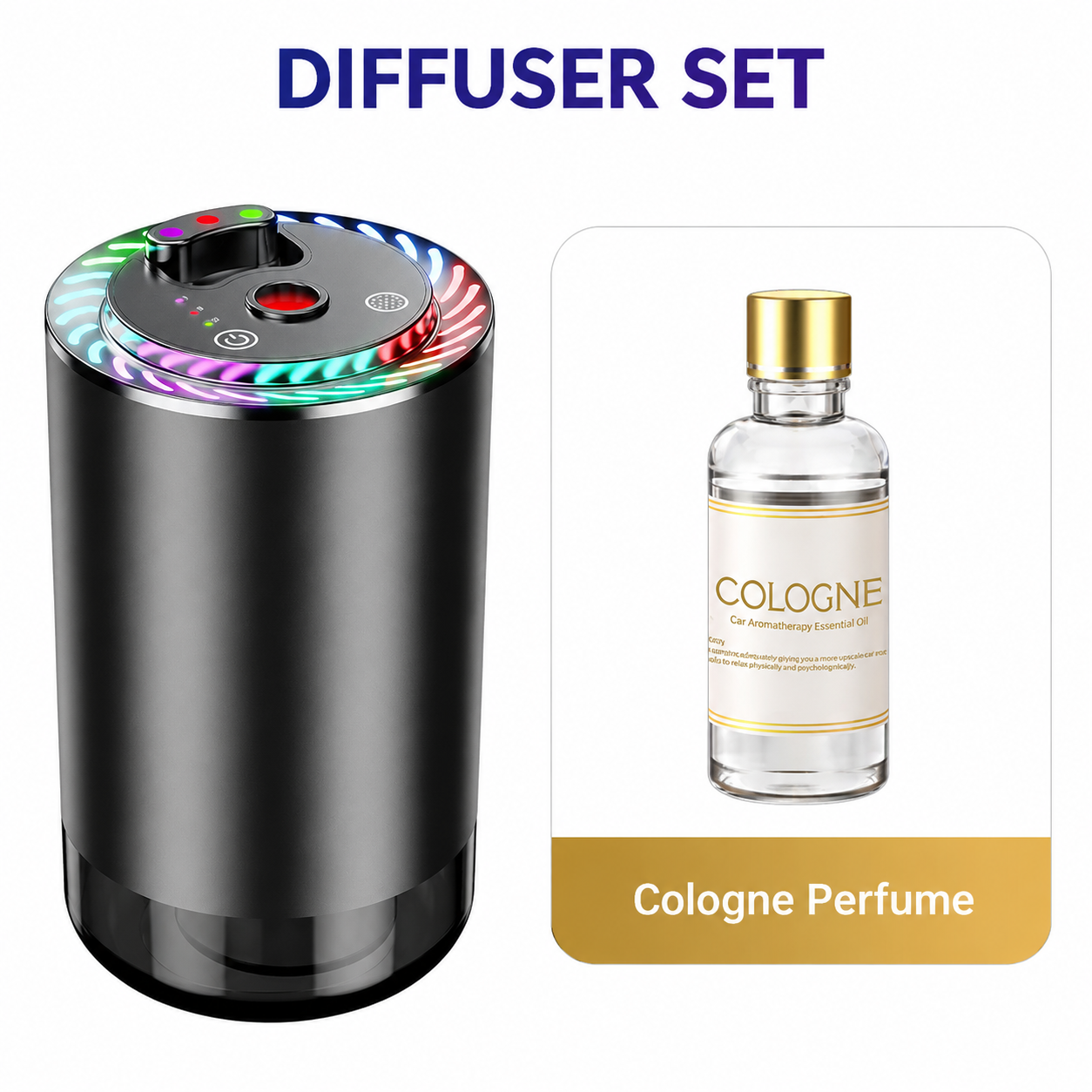 Smart Car Aroma Diffuser, 50ML Natural Cologne Long‑Lasting Fragrance, Star Projection Roof Light, Best Christmas Gift 2026, Mother's Day Gift, Ideal for Birthday, Wedding, Anniversary, Perfect Present for Wife, Husband, Mom, Women, Him, Her, Girlfriend, Boyfriend