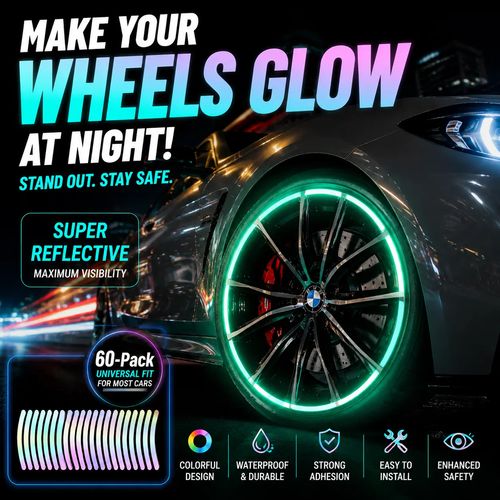 Glow in The Dark Wheel Rim Stickers