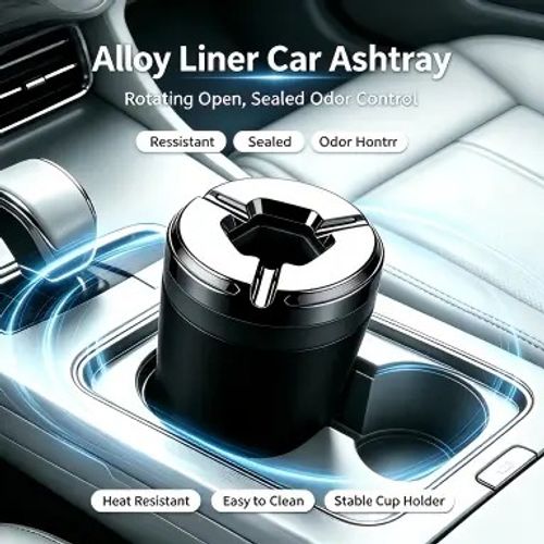 Rotating Sealed Lid Car Ashtray