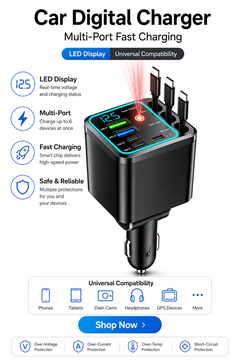 Multi-Function Car Charger