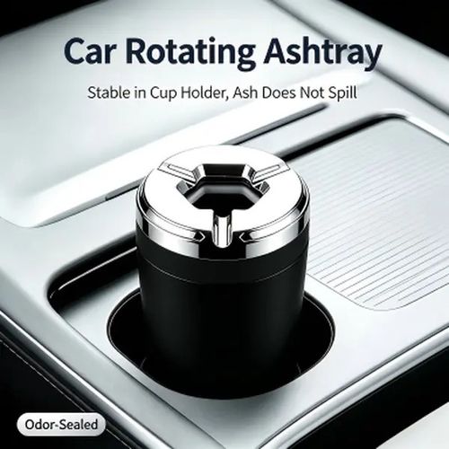 Rotating Sealed Lid Car Ashtray
