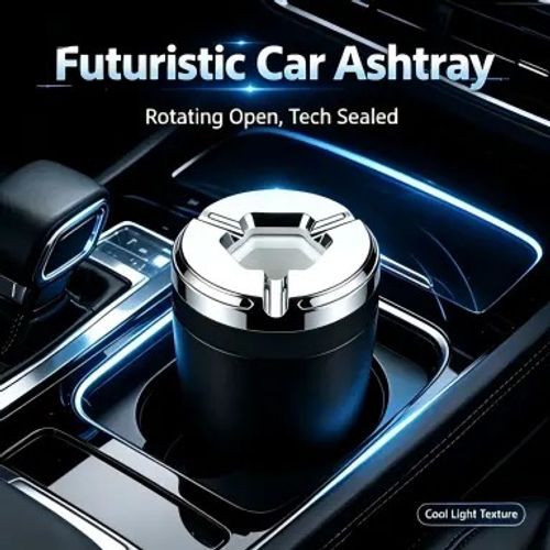 Rotating Sealed Lid Car Ashtray