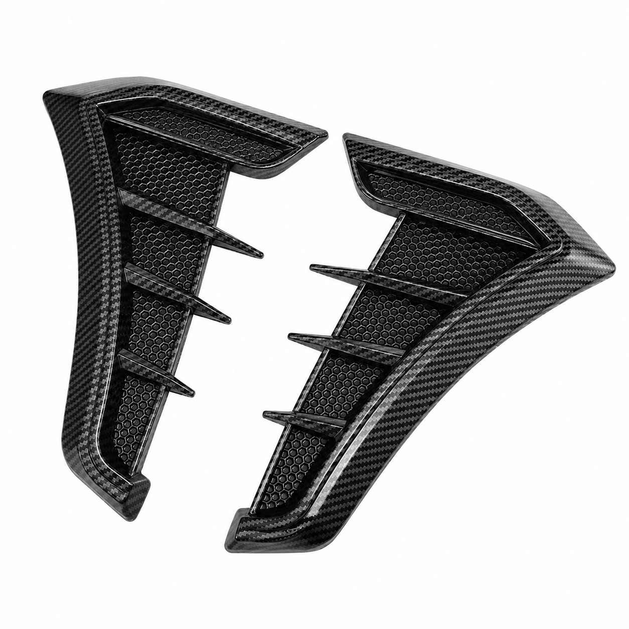 2pcs Car Leaf Plate Decoration Stickers Side Wind Deflector Universal Side Body Stickers Air Outlet Modification Side Mark Stickers Car Decals Car Decorative Sticker Vehicle Exterior Decoration