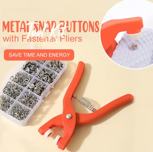 Metal Snap Buttons with Fastener Pliers Tool Kit