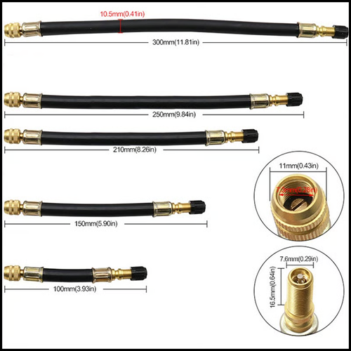 🔥Universal Flexible Tire Valve Extenders for Car, Motorcycle, RV, Truck, Bike, Scooter