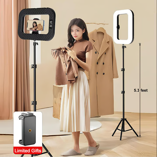 Rechargeable Selfie Portable Ring Light – Adjustable Bicolor Fill Light📸📷