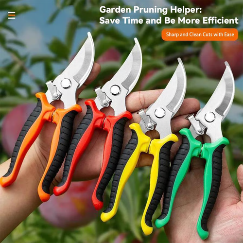 💥⭐Stainless Steel Sharp Clippers Flower Shears Florist Scissors with Non-Slip Grip for Plant Tree Trimmers Secateurs