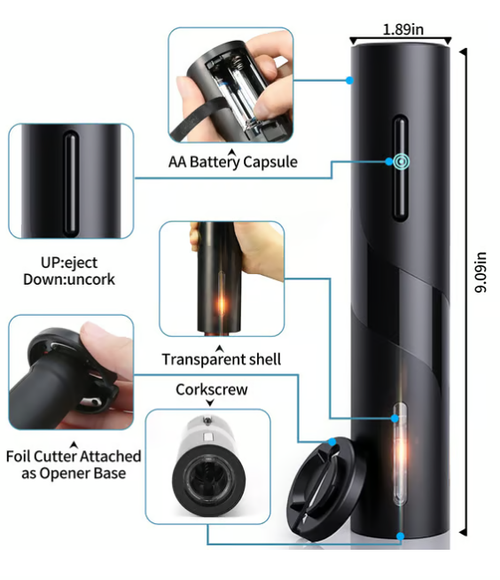 Electric Bottle Opener Set for Home Gift Party Valentine's Day