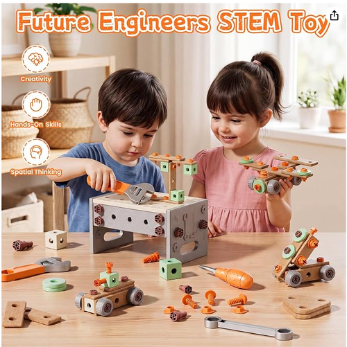 Toddler Tool Set with Electric Toy Drill