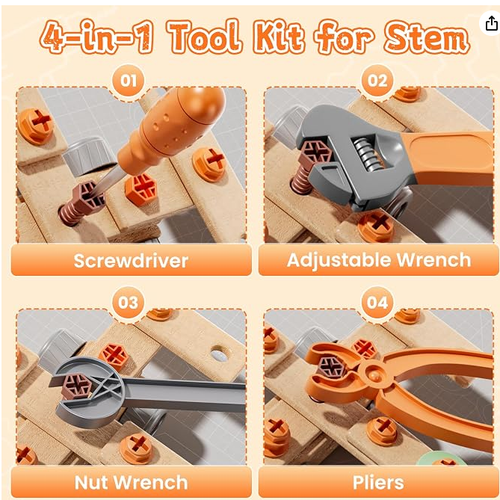 Toddler Tool Set with Electric Toy Drill