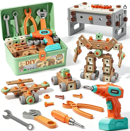 Toddler Tool Set with Electric Toy Drill