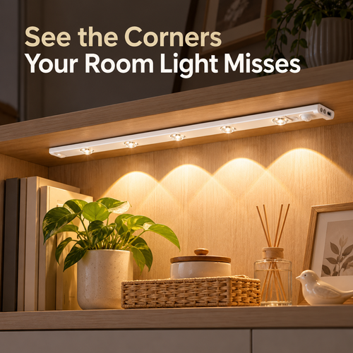 COD！Smart Motion-Activated LED Light — Wireless, Ultra-Thin Ambient Lamp for Cabinets and Wardrobes.Nairobi stock ships within 48H, delivered within 3days