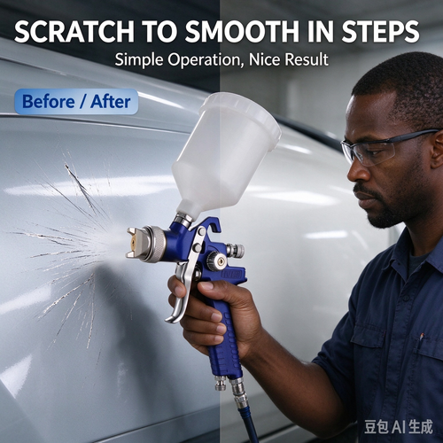 Mini Electric Spray Paint Gun, Handheld HVLP Sprayer for Furniture and DIY Projects
