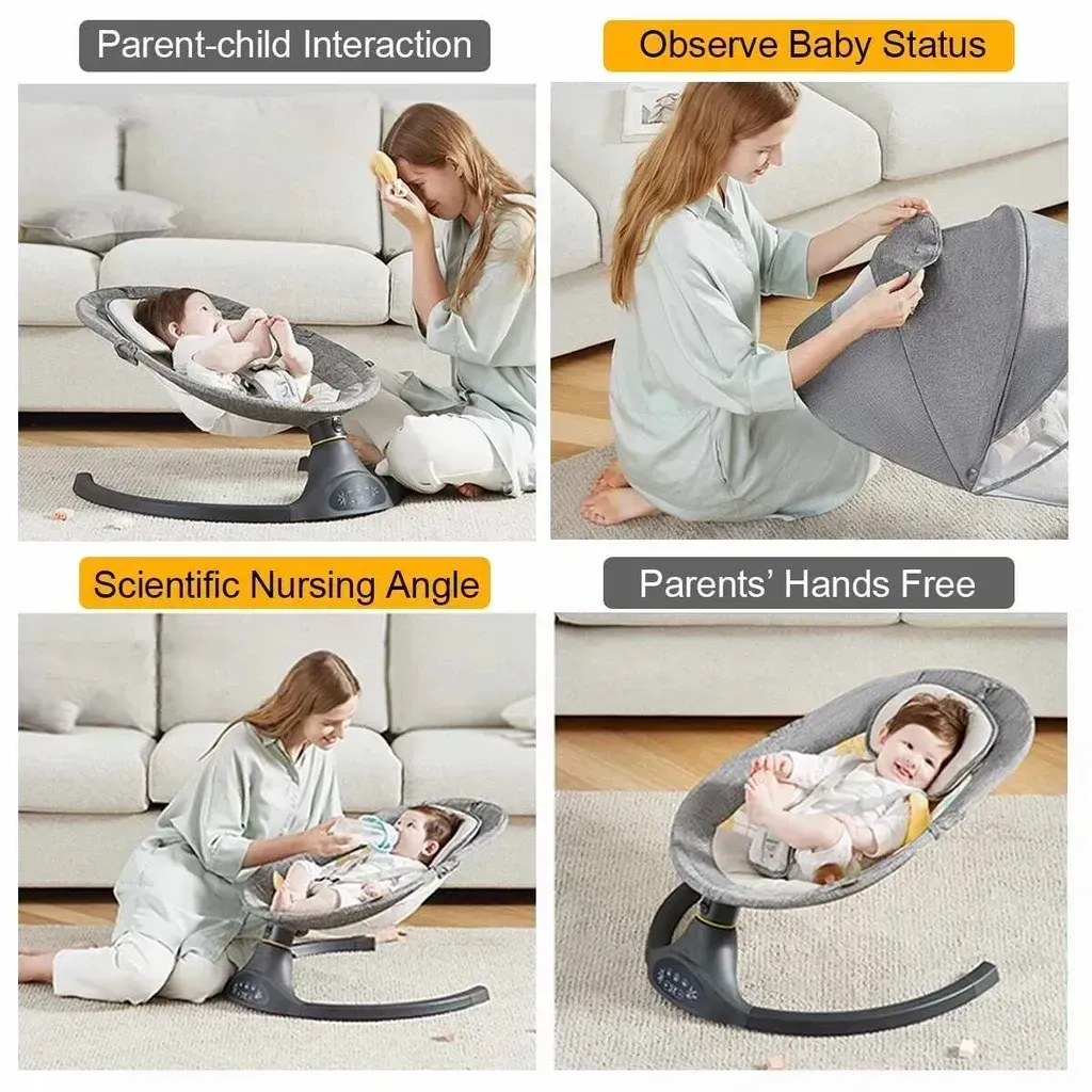👶🧠💡Electric mesh music baby rocker👩🏻‍🍼