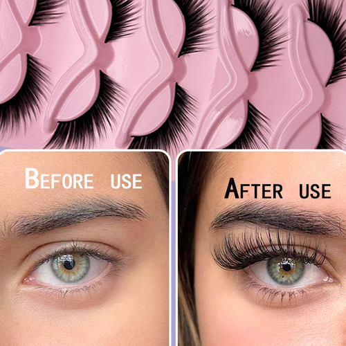 15 pairs of natural fox-themed slanted false eyelashes with one-piece black cat eyes False eyelashes